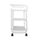 TOPAZ trolley 3 glazen planken wit DD Wellness