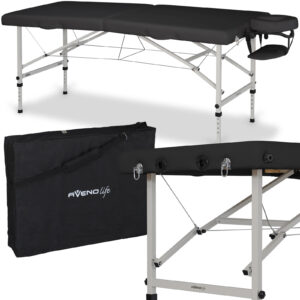 Torina inklapbare massagetafel 71 cm zwart Habys