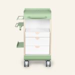 Trolley multifunctioneel met lades lichtgroen NAGGURA