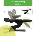 Velora PRO 4 behandelstoel elektrisch zwart Habys