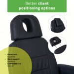 Velora PRO 4 behandelstoel elektrisch zwart Habys