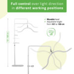 Vena Light cosmetische lamp golvend dimbaar wit Habys