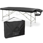 Verona inklapbare massagetafel aluminium zwart Habys