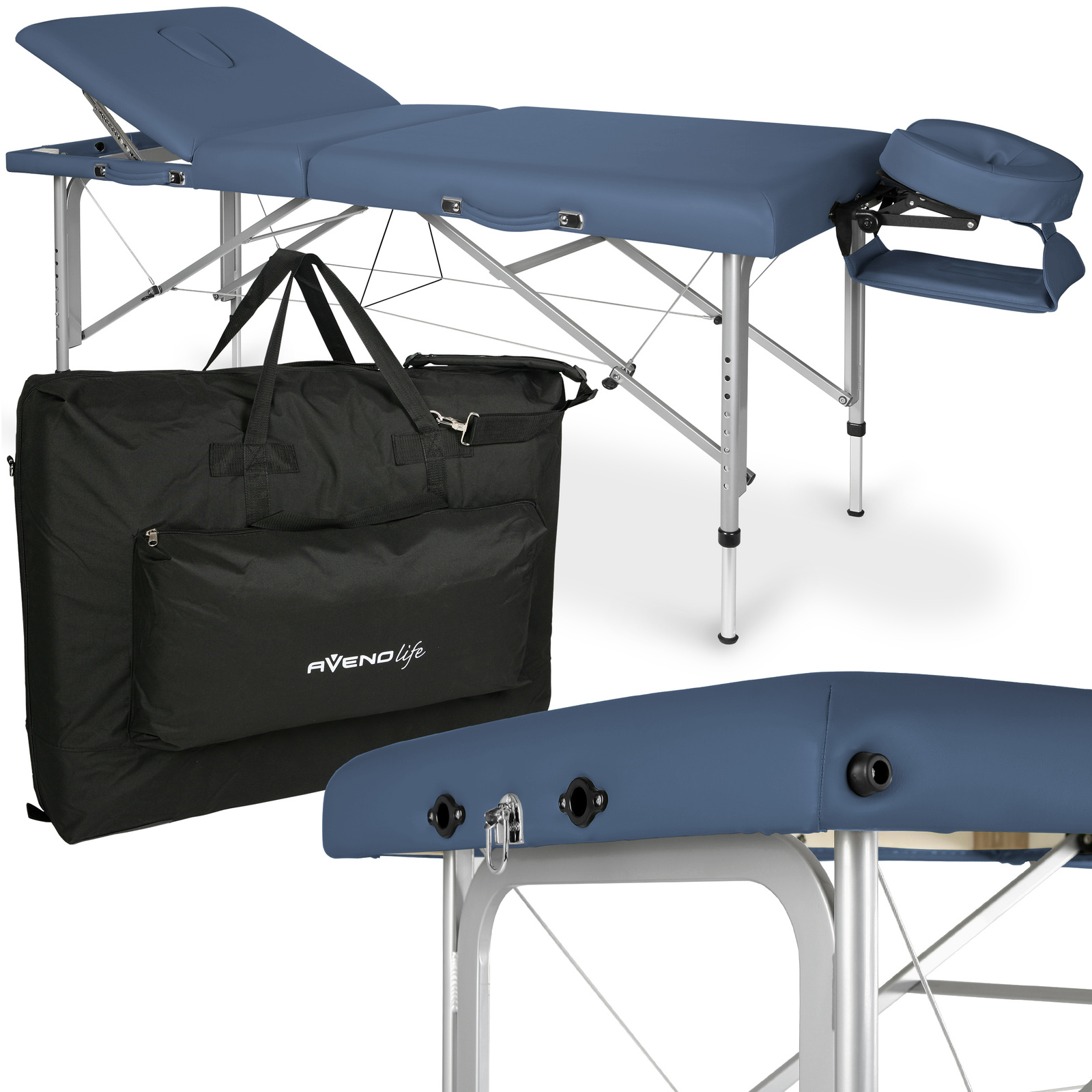 Vesta massagetafel met verstelbare rugleuning groen Habys Vesta massagetafel met verstelbare rugleuning groen Habys