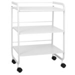 Vexo trolley 3 schappen zwenkwielen wit Habys