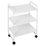 Vexo trolley 3 schappen zwenkwielen wit Habys