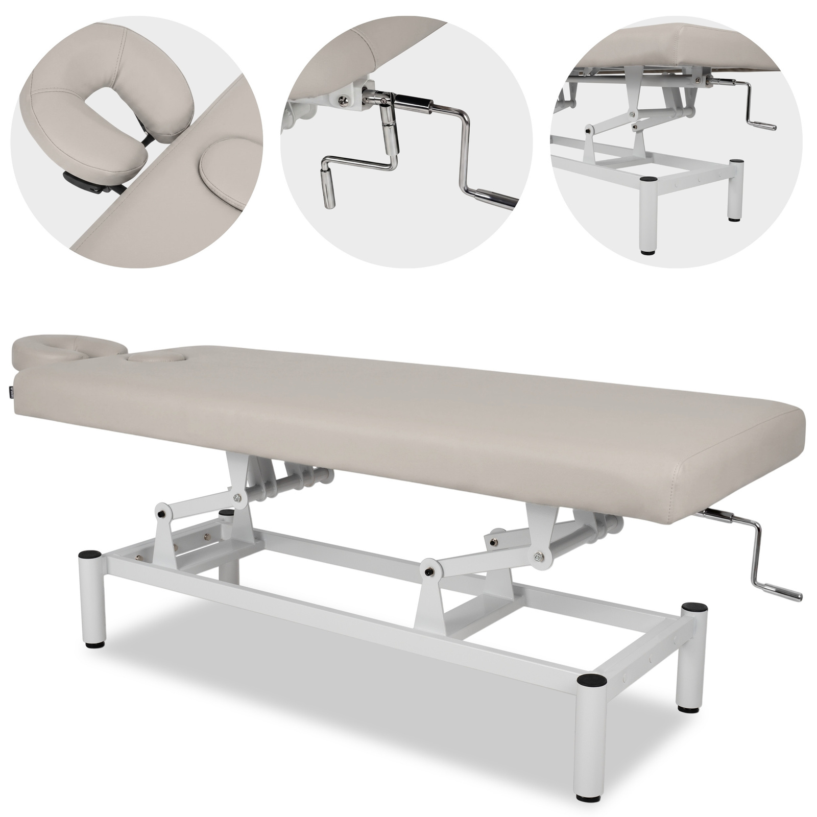 VIGO 1 massagetafel handmatige hoogteverstelling lichtgrijs Habys VIGO 1 massagetafel handmatige hoogteverstelling lichtgrijs Habys