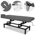 VIGO 1 massagetafel met handmatige hoogteverstelling donkergrijs Habys