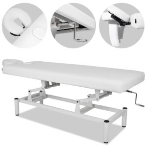 VIGO 1 massagetafel met handmatige hoogteverstelling wit Habys