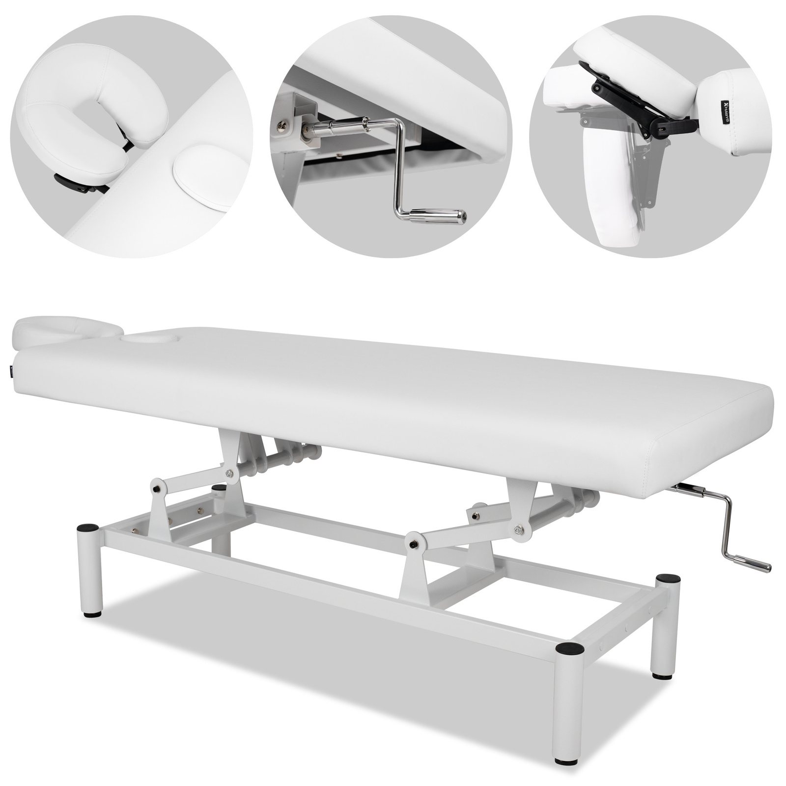 VIGO 1 massagetafel met handmatige hoogteverstelling wit Habys VIGO 1 massagetafel met handmatige hoogteverstelling wit Habys