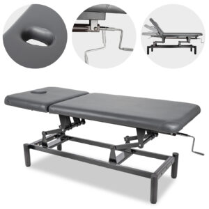 VIGO 2 massagetafel met verstelbare rugleuning donkergrijs Habys