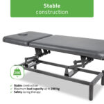 VIGO 2 massagetafel met verstelbare rugleuning donkergrijs Habys