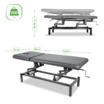 VIGO 2 massagetafel met verstelbare rugleuning donkergrijs Habys