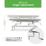 VIGO 2 massagetafel verstelbare rugleuning lichtgrijs Habys