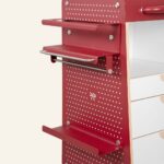 Werkwagen met lades rood NAGGURA