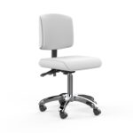 ZOI kruk ergonomische rugleuning wit Silverfox