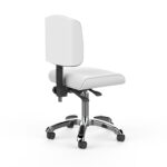 ZOI kruk ergonomische rugleuning wit Silverfox