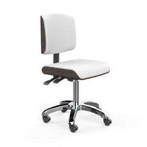 ZOI werkkruk ergonomische rugleuning wit Silverfox