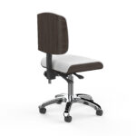 ZOI werkkruk ergonomische rugleuning wit Silverfox